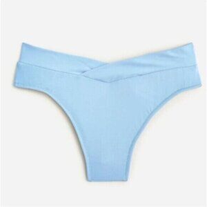 NWT J.Crew Women's Blue Cross Front Cheeky Bikini Bottom Size XS